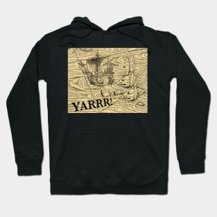 Yarrr! There be Monsters! Sea Monster battle Hoodie